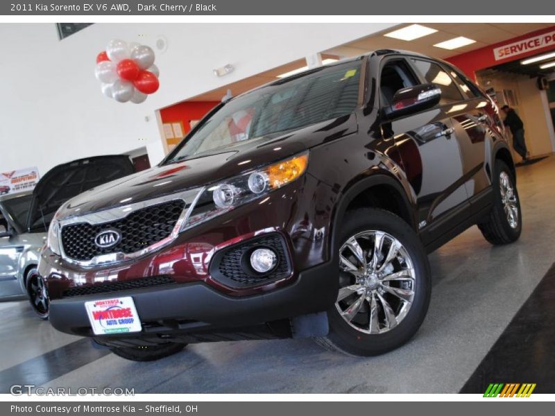 Dark Cherry / Black 2011 Kia Sorento EX V6 AWD