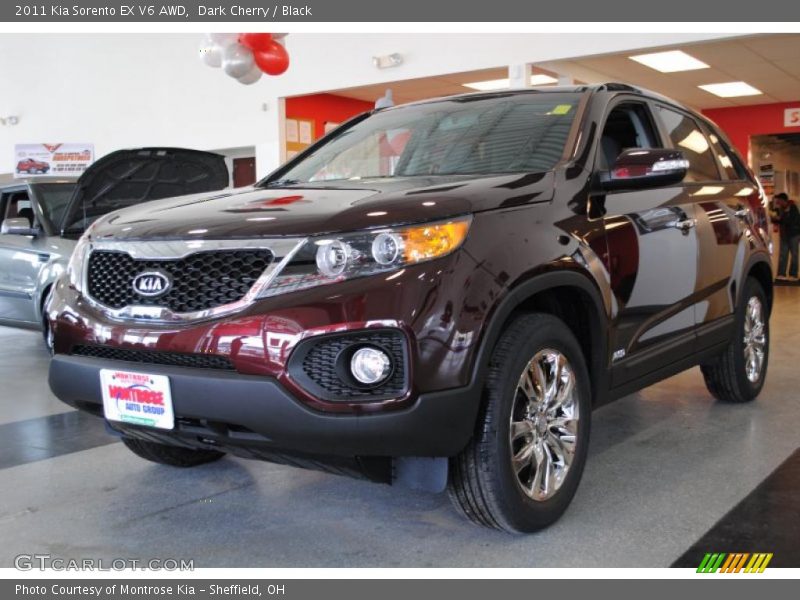 Dark Cherry / Black 2011 Kia Sorento EX V6 AWD