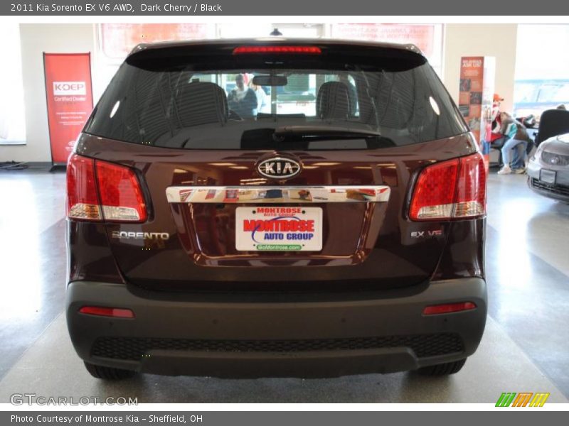 Dark Cherry / Black 2011 Kia Sorento EX V6 AWD