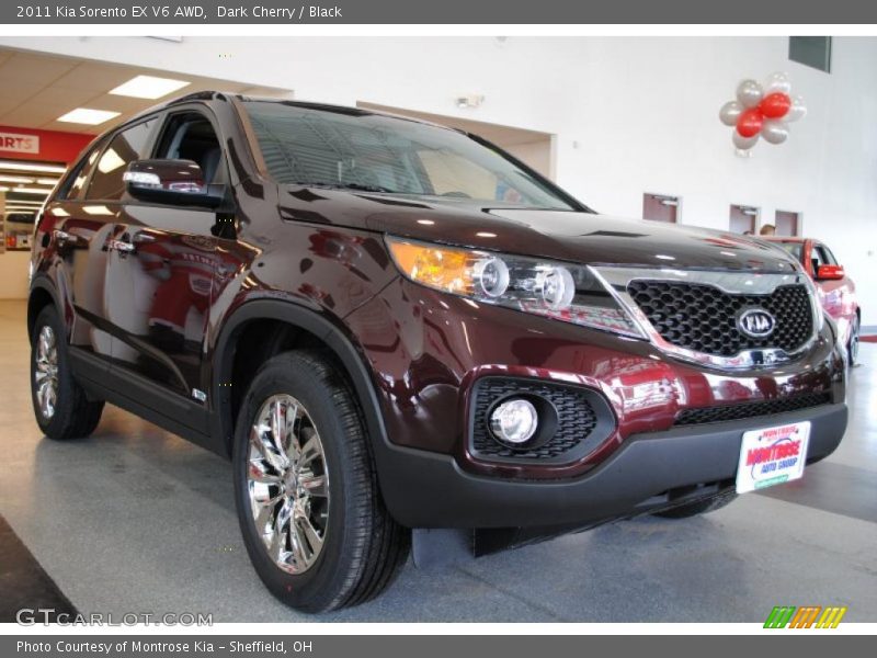 Dark Cherry / Black 2011 Kia Sorento EX V6 AWD