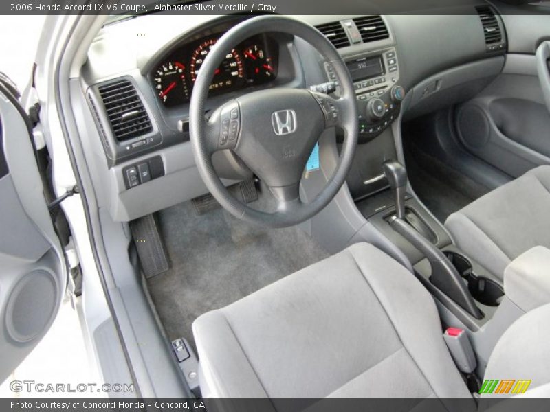 Alabaster Silver Metallic / Gray 2006 Honda Accord LX V6 Coupe