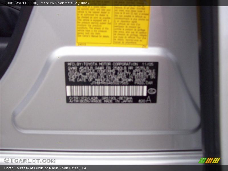 Mercury Silver Metallic / Black 2006 Lexus GS 300