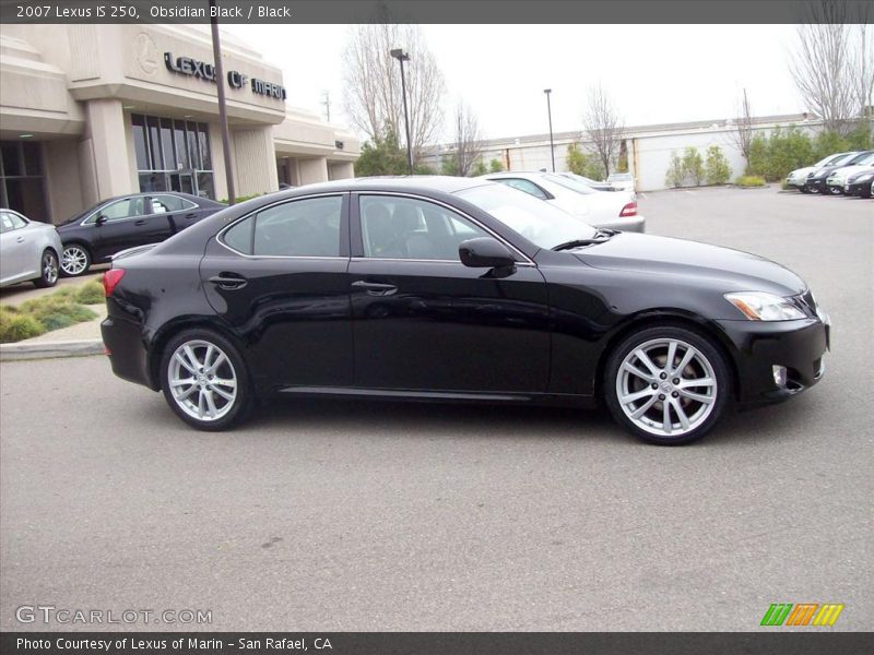 Obsidian Black / Black 2007 Lexus IS 250