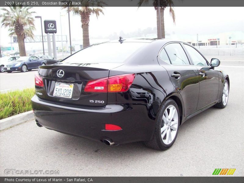 Obsidian Black / Black 2007 Lexus IS 250