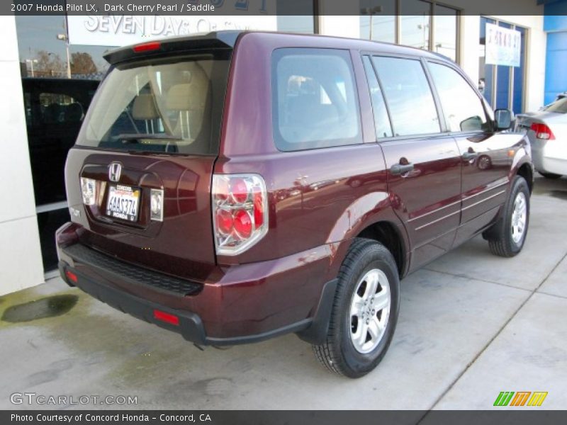Dark Cherry Pearl / Saddle 2007 Honda Pilot LX
