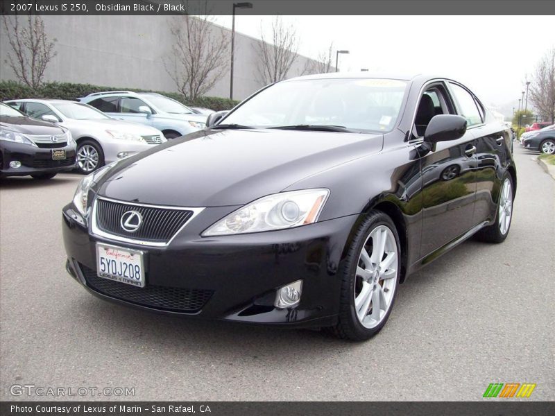 Obsidian Black / Black 2007 Lexus IS 250