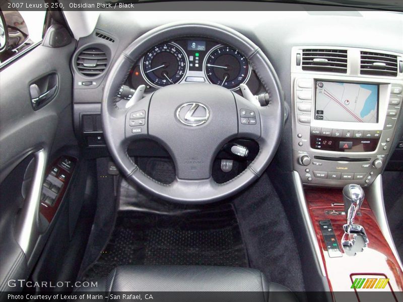 Obsidian Black / Black 2007 Lexus IS 250