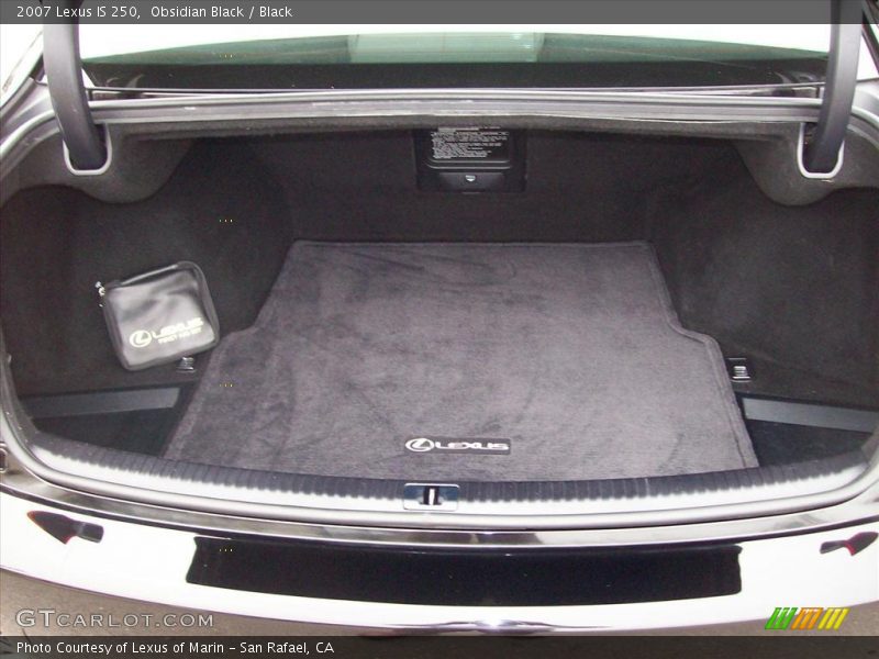 Obsidian Black / Black 2007 Lexus IS 250