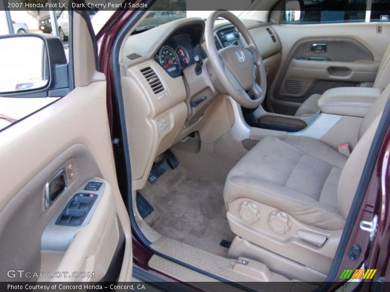 Dark Cherry Pearl / Saddle 2007 Honda Pilot LX