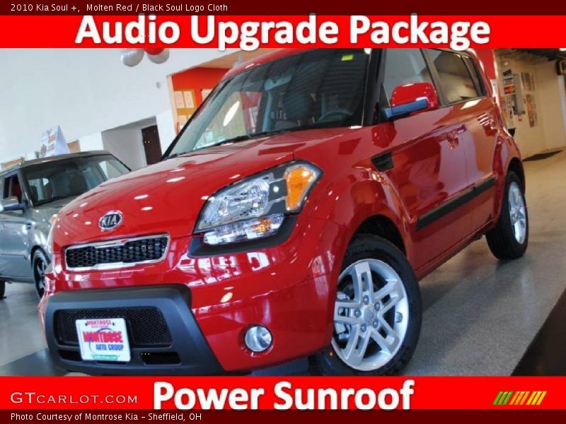 Molten Red / Black Soul Logo Cloth 2010 Kia Soul +