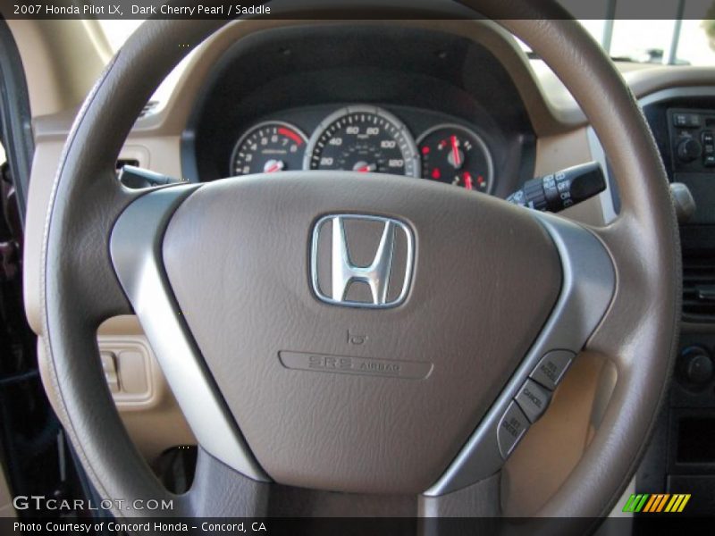 Dark Cherry Pearl / Saddle 2007 Honda Pilot LX