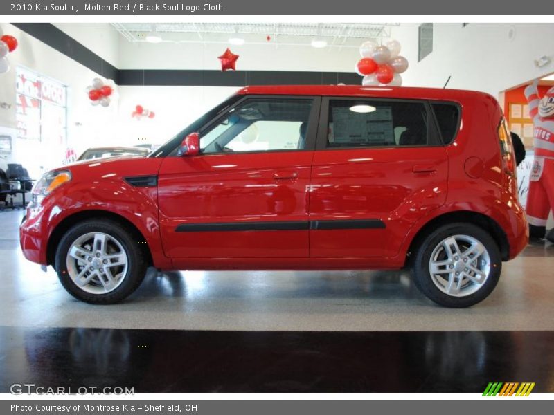 Molten Red / Black Soul Logo Cloth 2010 Kia Soul +