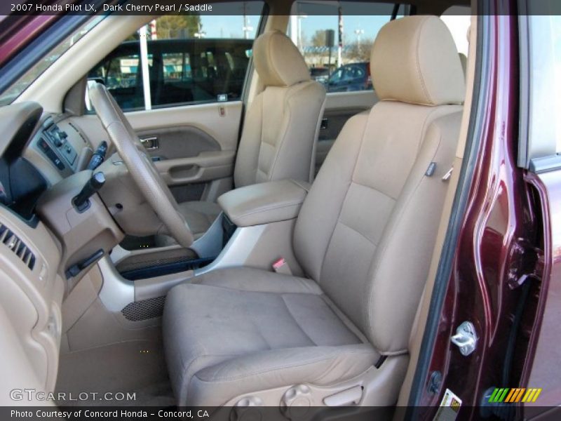 Dark Cherry Pearl / Saddle 2007 Honda Pilot LX