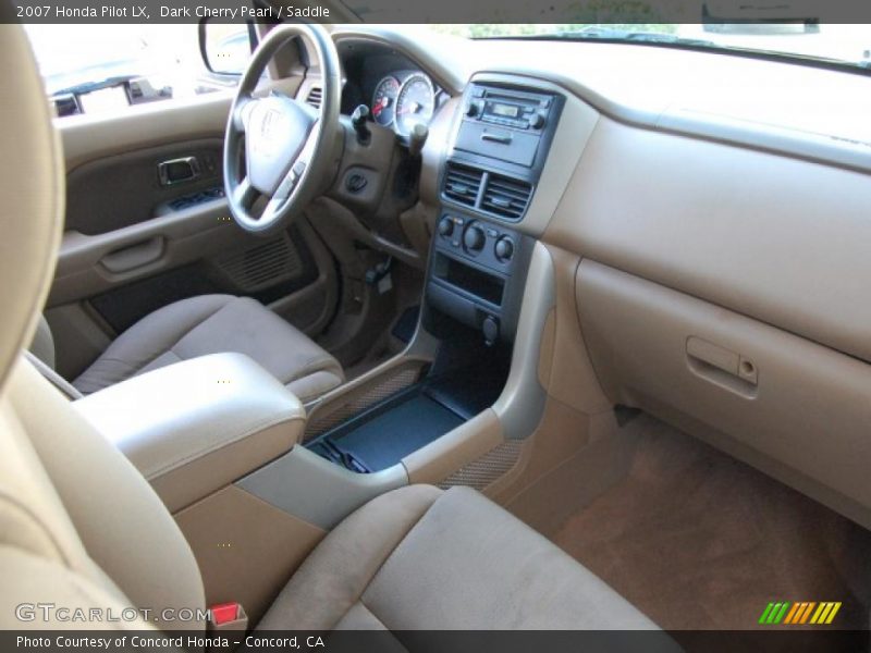 Dark Cherry Pearl / Saddle 2007 Honda Pilot LX