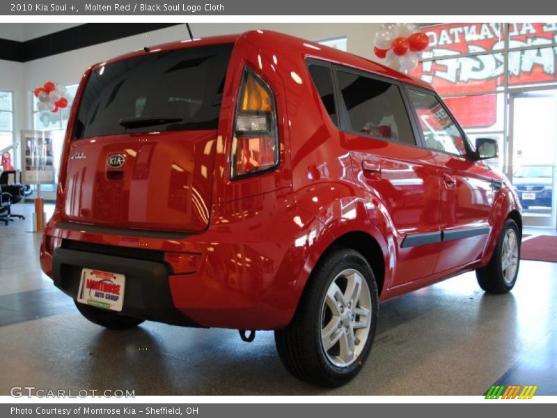 Molten Red / Black Soul Logo Cloth 2010 Kia Soul +