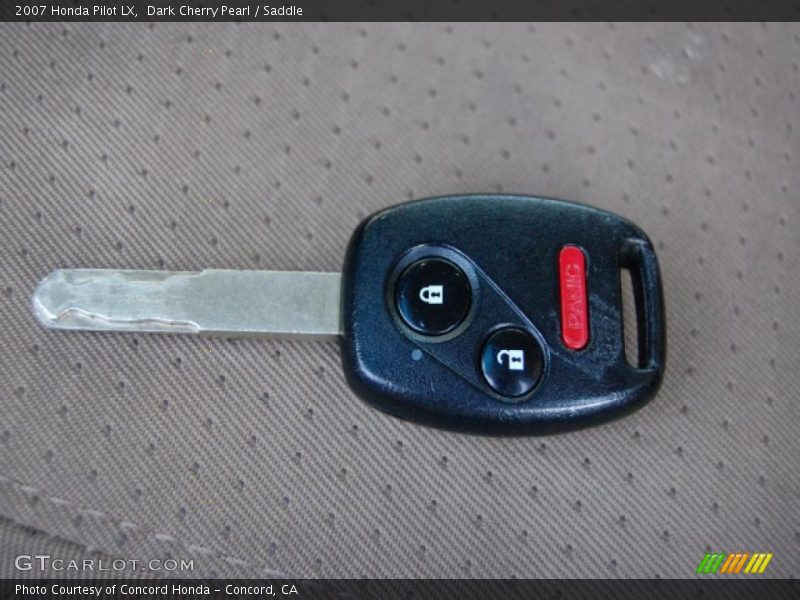 Dark Cherry Pearl / Saddle 2007 Honda Pilot LX