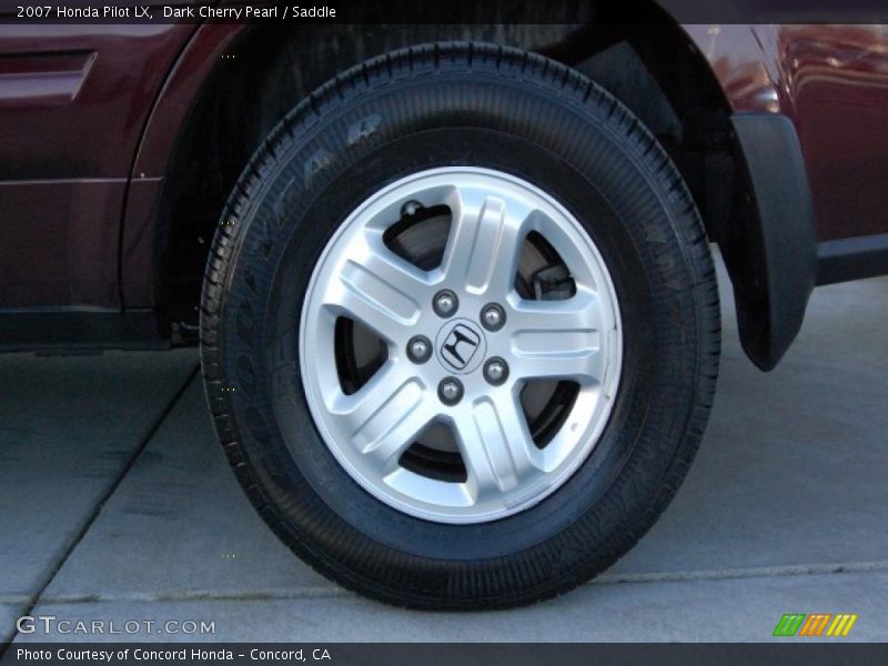Dark Cherry Pearl / Saddle 2007 Honda Pilot LX