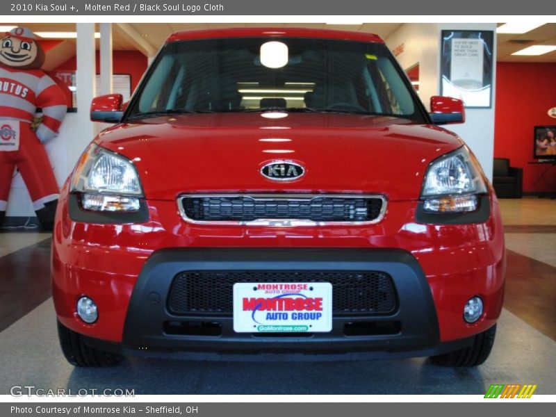 Molten Red / Black Soul Logo Cloth 2010 Kia Soul +