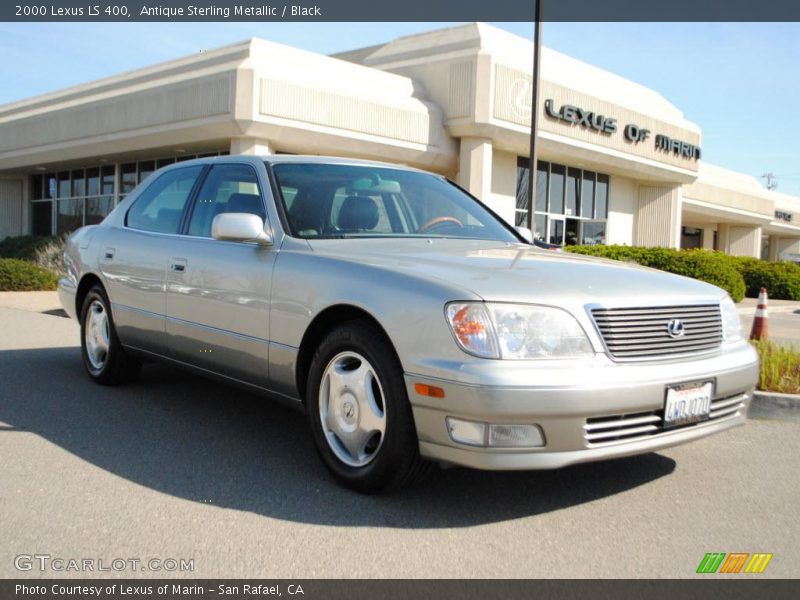 Antique Sterling Metallic / Black 2000 Lexus LS 400
