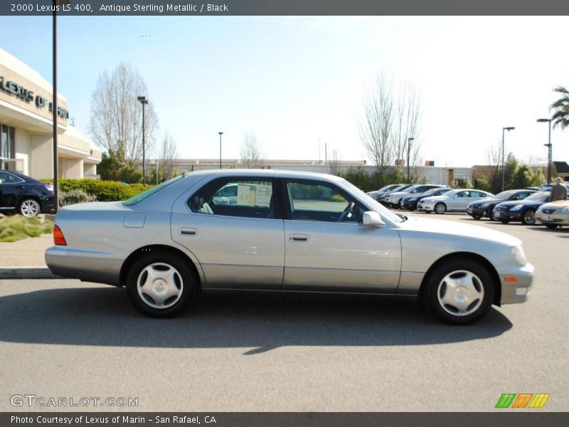 Antique Sterling Metallic / Black 2000 Lexus LS 400