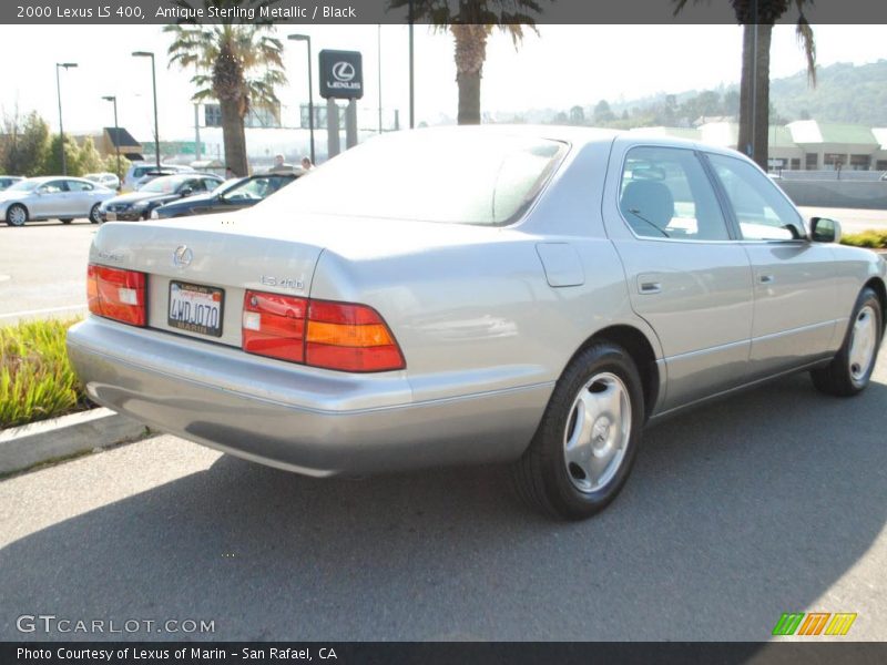 Antique Sterling Metallic / Black 2000 Lexus LS 400