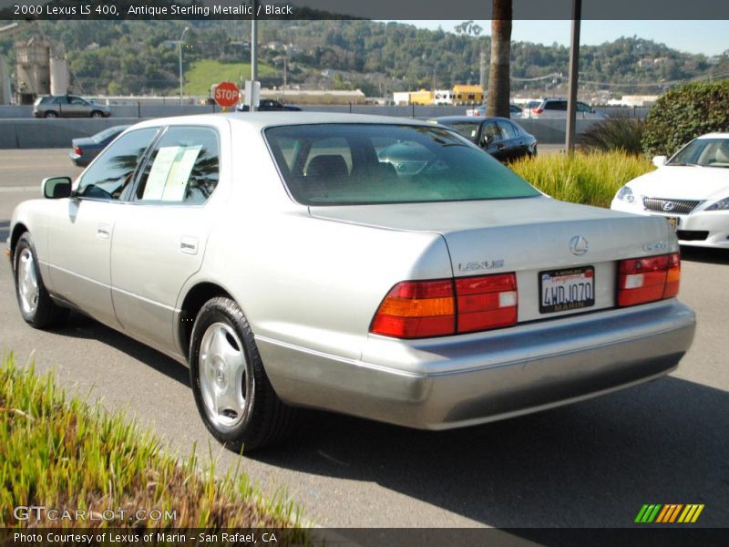 Antique Sterling Metallic / Black 2000 Lexus LS 400