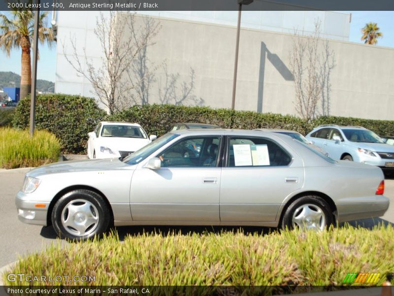 Antique Sterling Metallic / Black 2000 Lexus LS 400