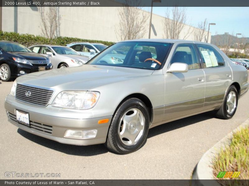 Antique Sterling Metallic / Black 2000 Lexus LS 400