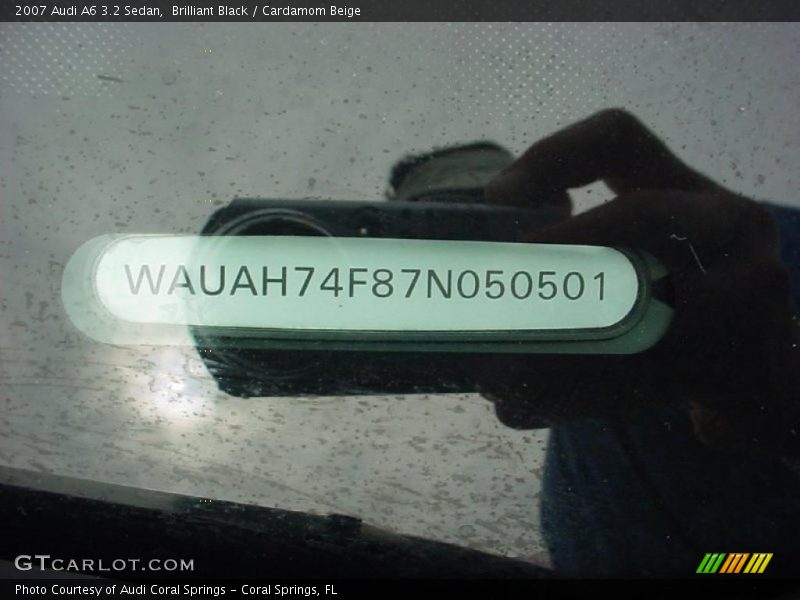 Brilliant Black / Cardamom Beige 2007 Audi A6 3.2 Sedan