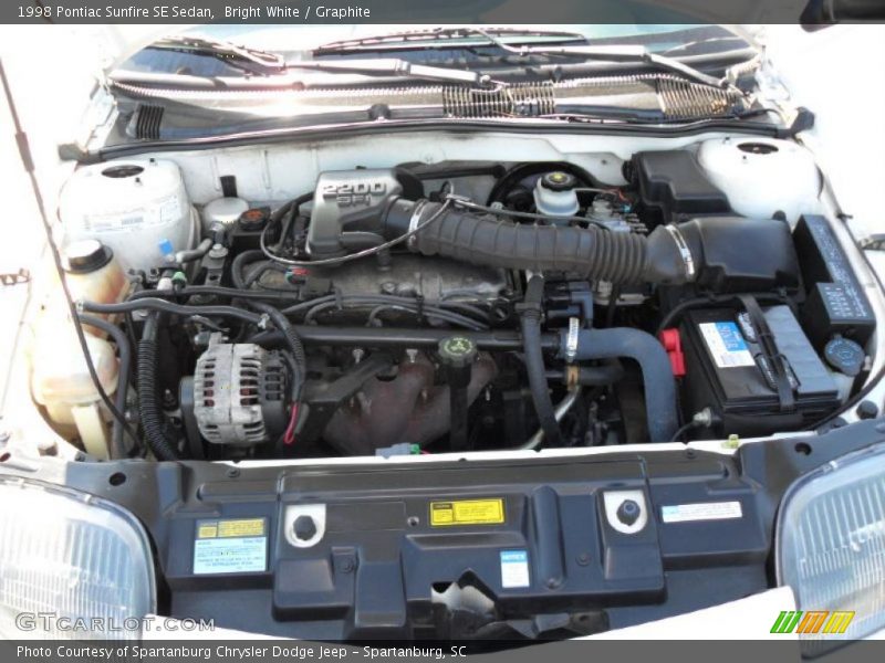 Bright White / Graphite 1998 Pontiac Sunfire SE Sedan