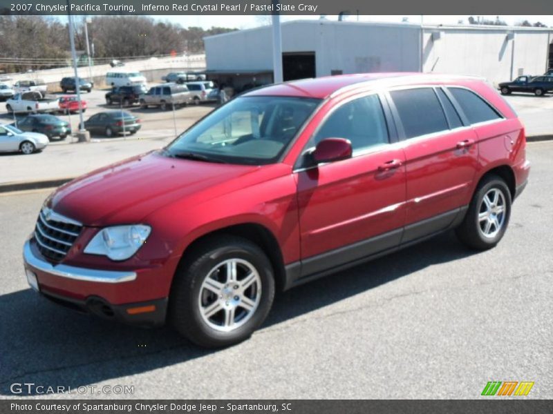 Inferno Red Crystal Pearl / Pastel Slate Gray 2007 Chrysler Pacifica Touring