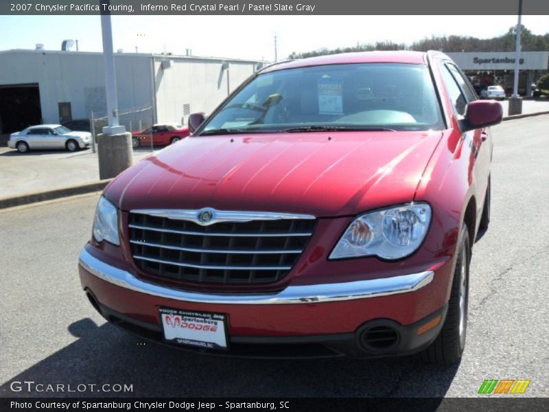 Inferno Red Crystal Pearl / Pastel Slate Gray 2007 Chrysler Pacifica Touring