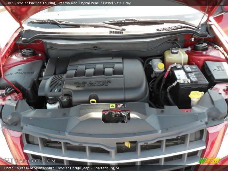 Inferno Red Crystal Pearl / Pastel Slate Gray 2007 Chrysler Pacifica Touring
