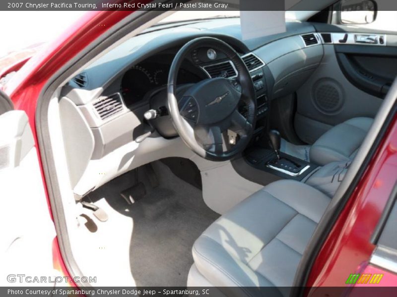 Inferno Red Crystal Pearl / Pastel Slate Gray 2007 Chrysler Pacifica Touring