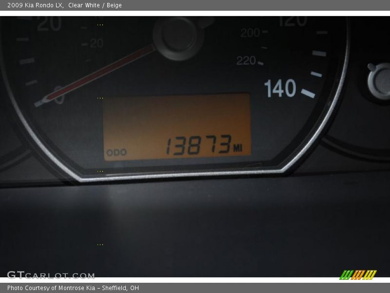 Clear White / Beige 2009 Kia Rondo LX