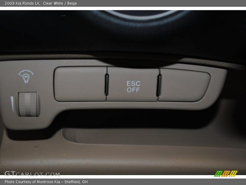 Clear White / Beige 2009 Kia Rondo LX