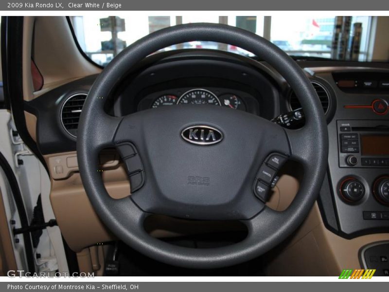 Clear White / Beige 2009 Kia Rondo LX