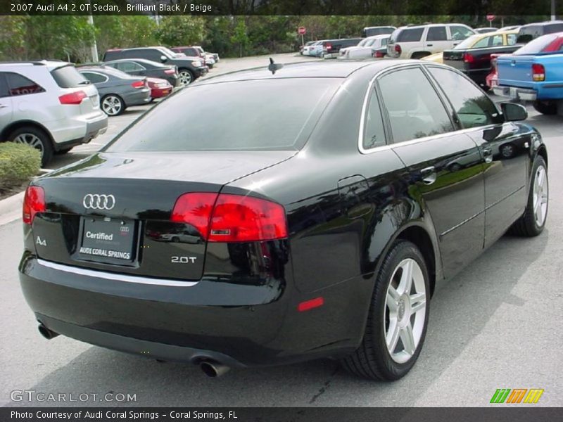 Brilliant Black / Beige 2007 Audi A4 2.0T Sedan