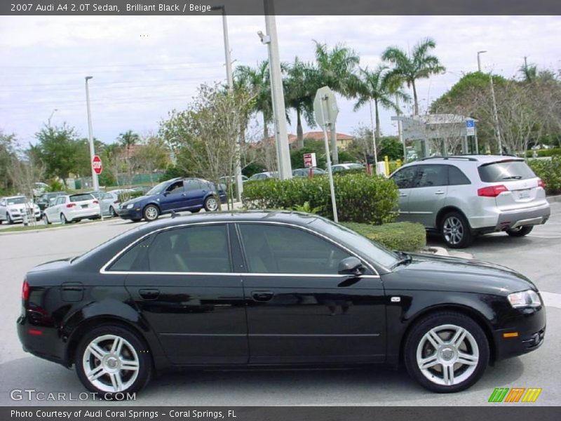 Brilliant Black / Beige 2007 Audi A4 2.0T Sedan