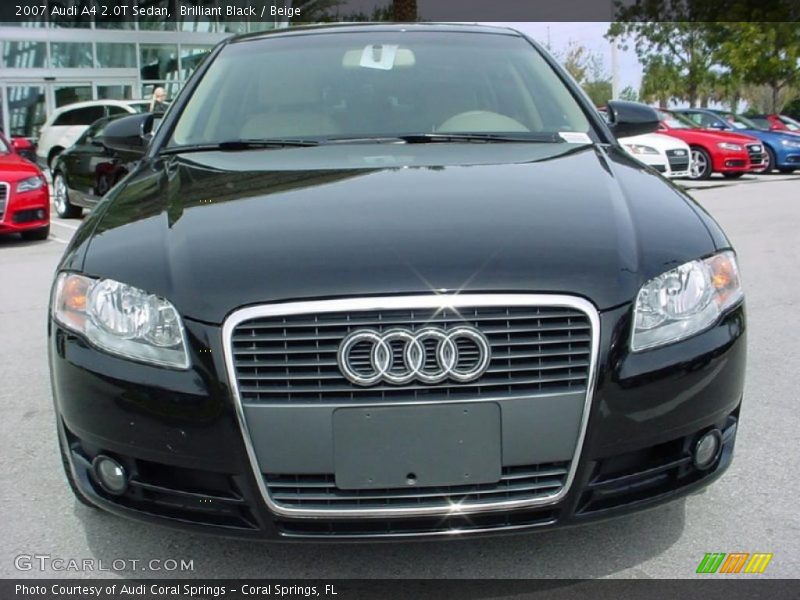 Brilliant Black / Beige 2007 Audi A4 2.0T Sedan