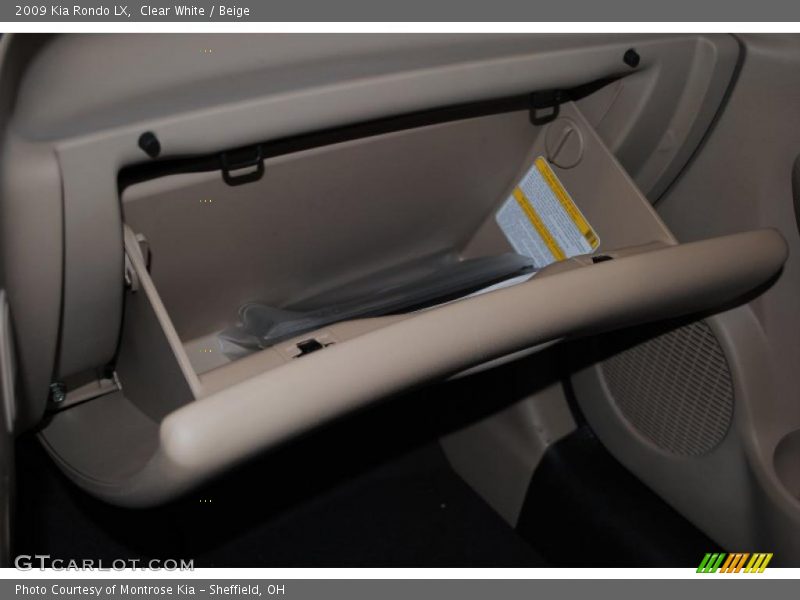 Clear White / Beige 2009 Kia Rondo LX