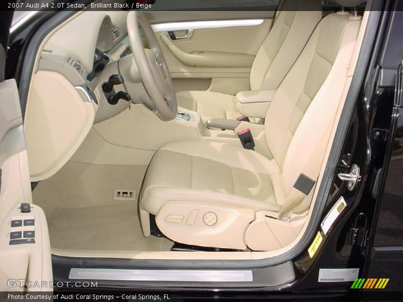 Brilliant Black / Beige 2007 Audi A4 2.0T Sedan