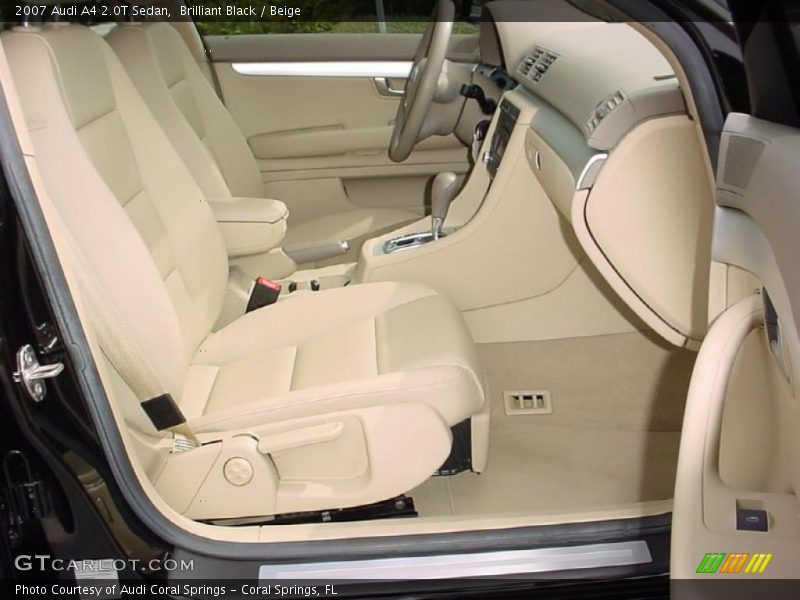 Brilliant Black / Beige 2007 Audi A4 2.0T Sedan