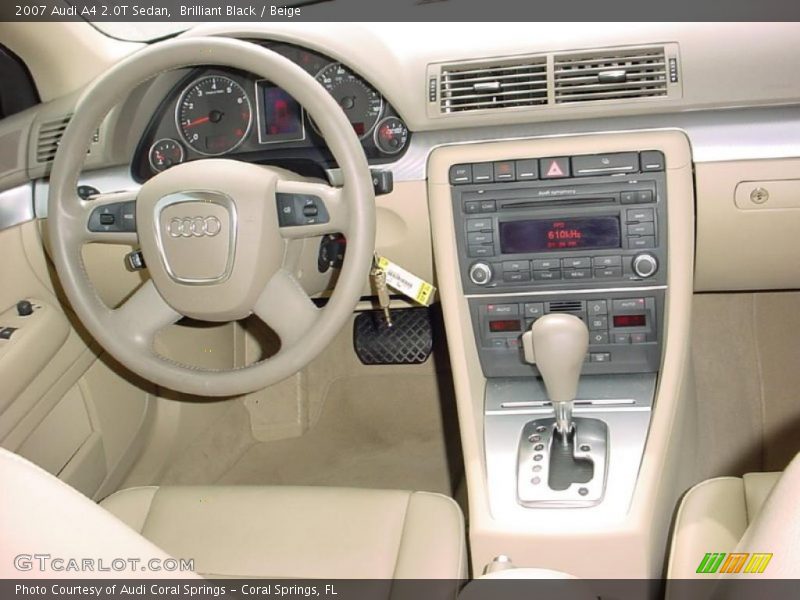 Brilliant Black / Beige 2007 Audi A4 2.0T Sedan