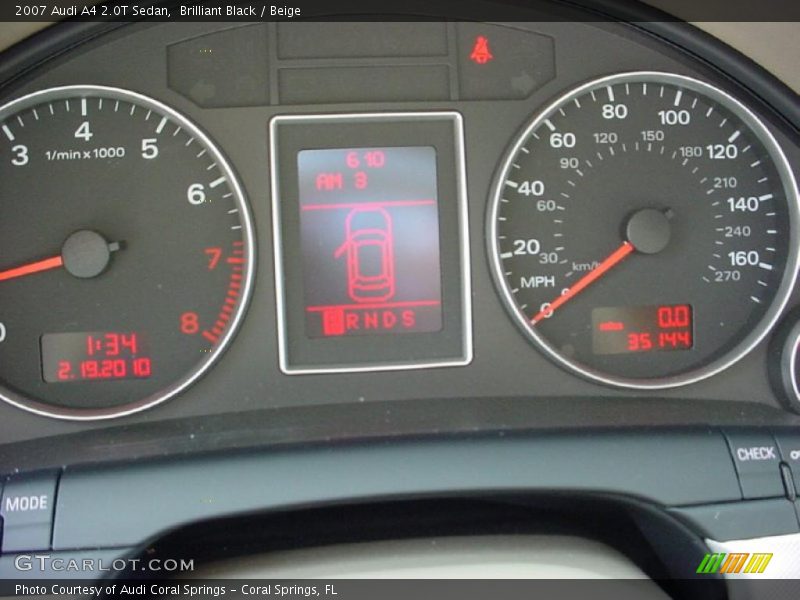 Brilliant Black / Beige 2007 Audi A4 2.0T Sedan