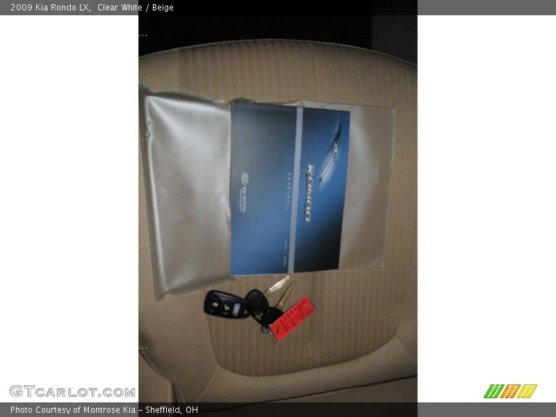 Clear White / Beige 2009 Kia Rondo LX