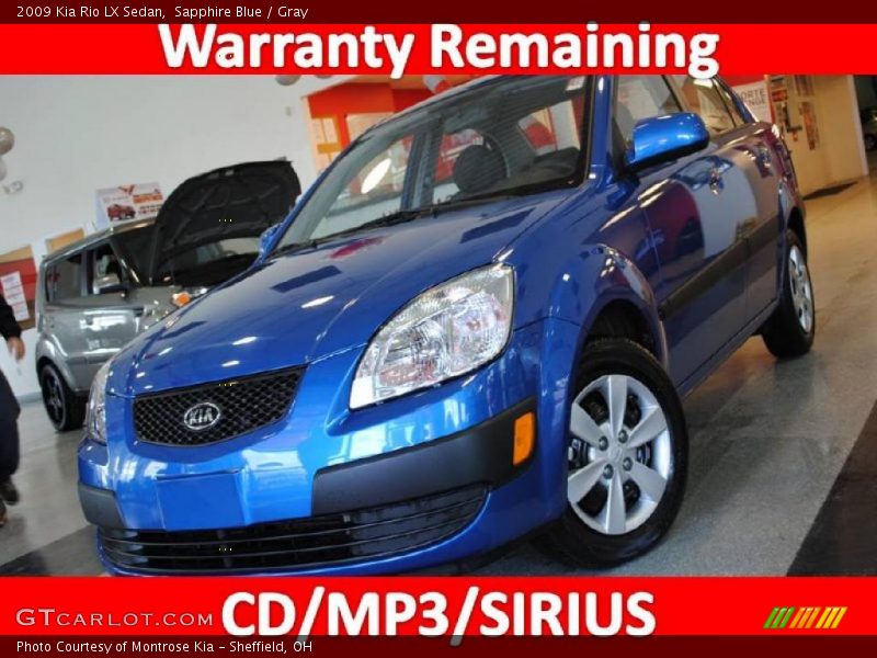 Sapphire Blue / Gray 2009 Kia Rio LX Sedan
