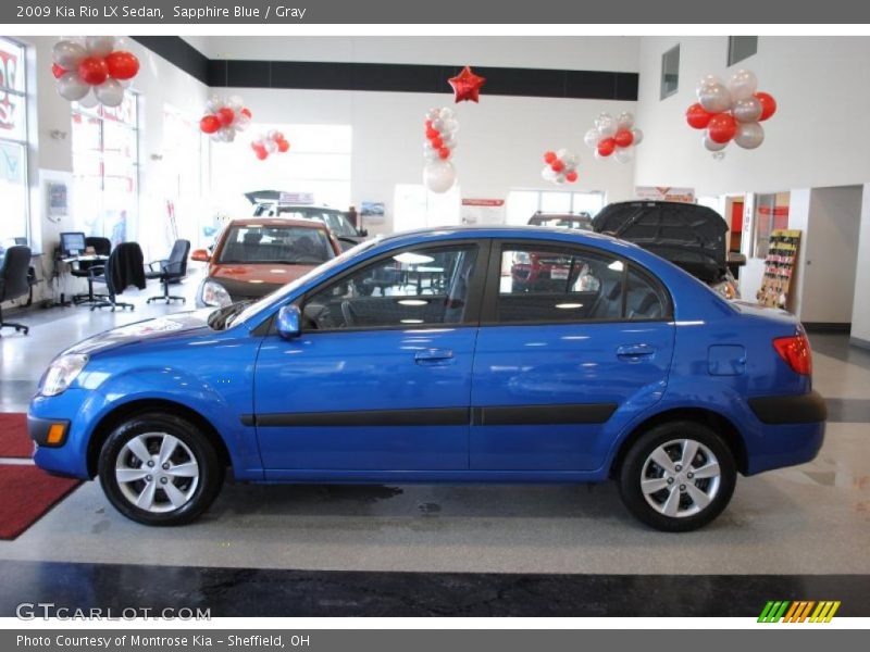 Sapphire Blue / Gray 2009 Kia Rio LX Sedan