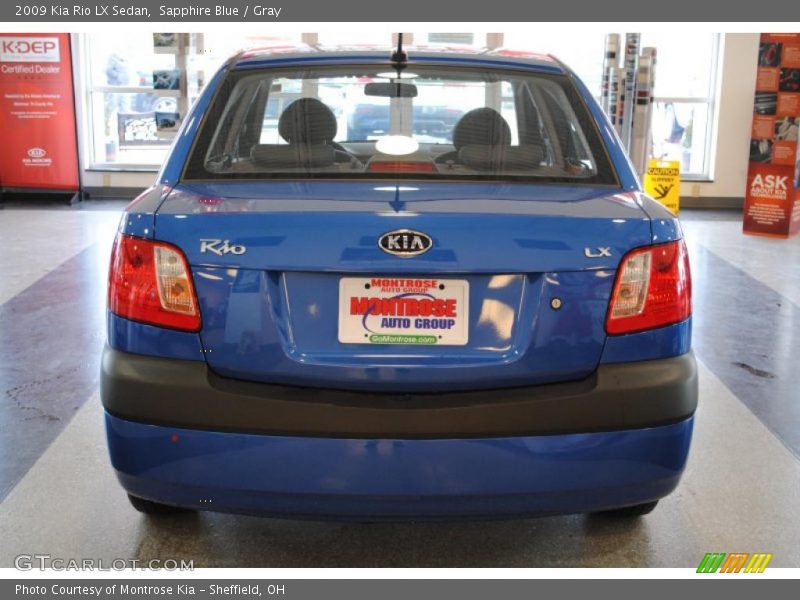 Sapphire Blue / Gray 2009 Kia Rio LX Sedan