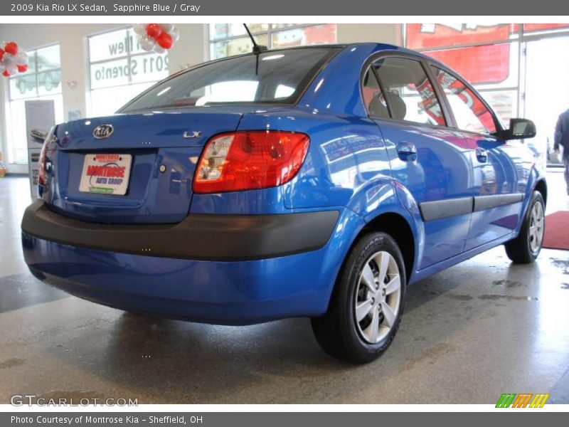 Sapphire Blue / Gray 2009 Kia Rio LX Sedan